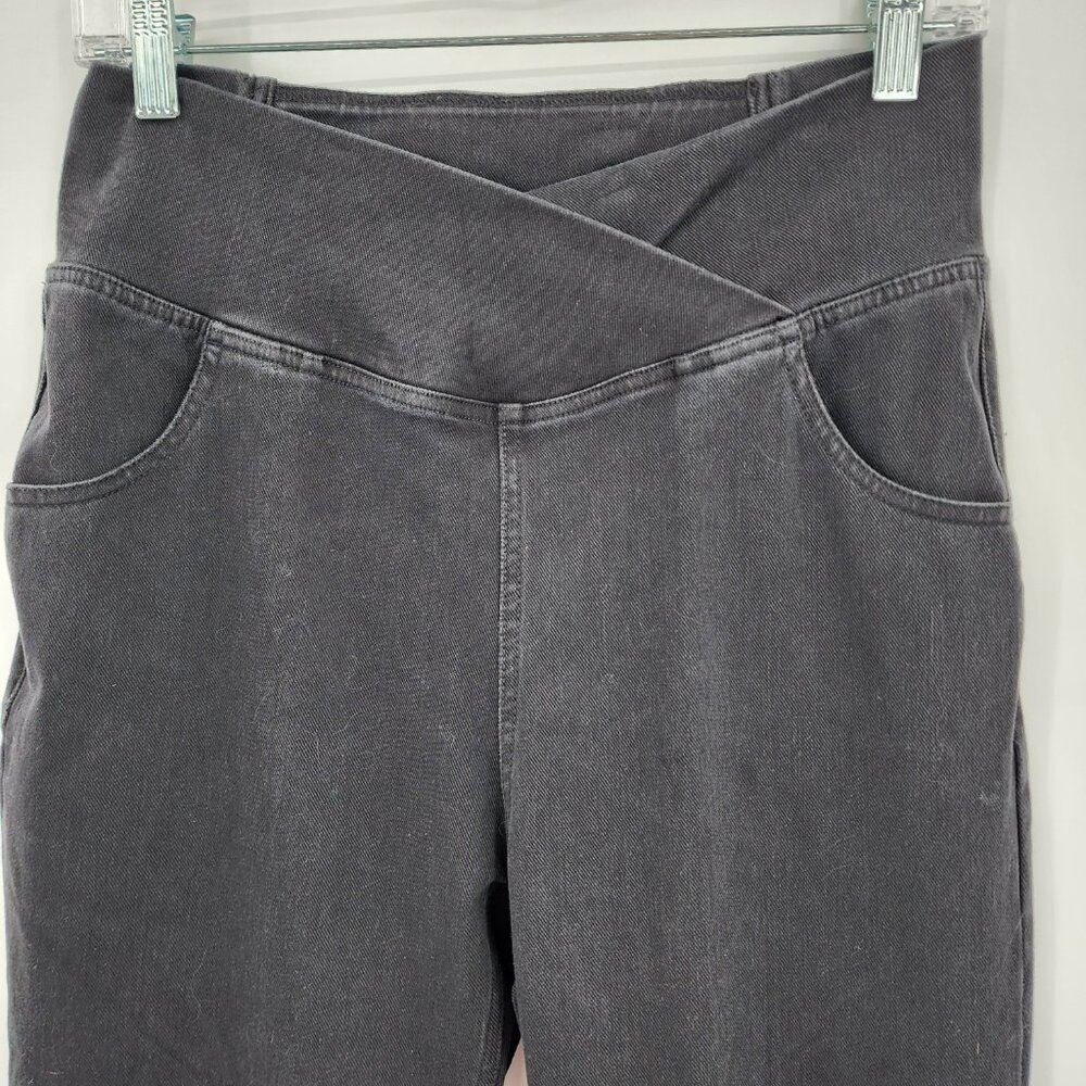 HALARA Magic Denim High Waist Crossover Flare Jeans Black Wash Various NWOT - Picture 5 of 9